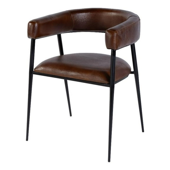 Butler Specialty Company Dallas 19.5" Seat Height Leather Dining Chair-Brown