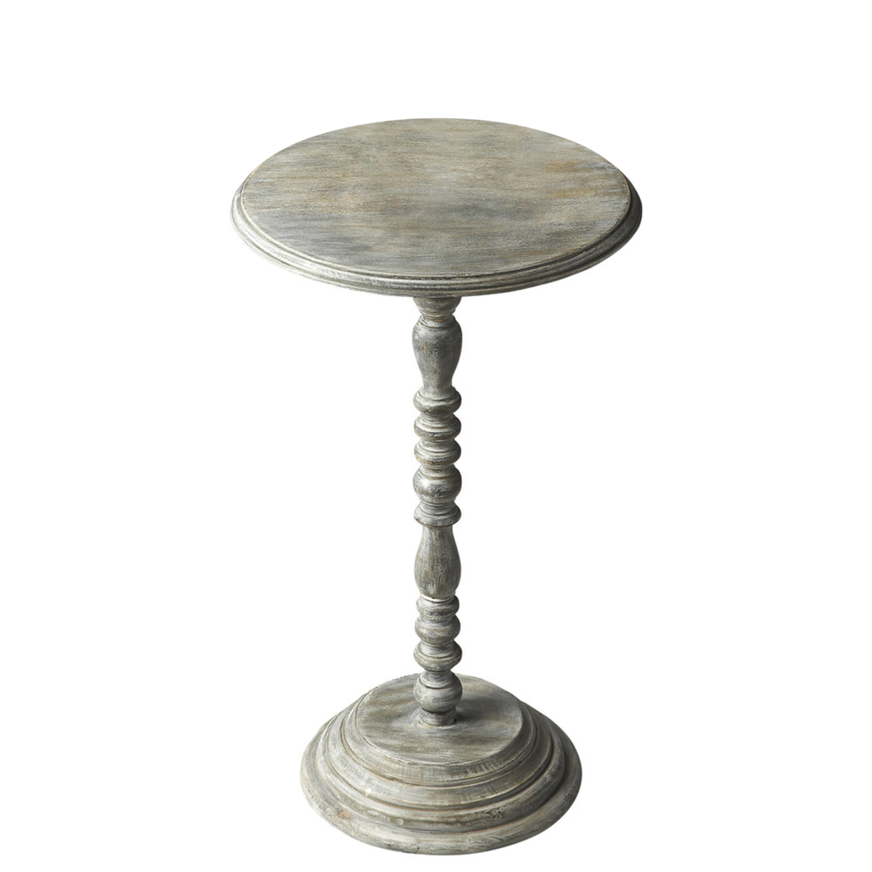 Butler Specialty Company Dani Solid Wood Pedestal 16"W Accent Table - Gray - image 1 of 7