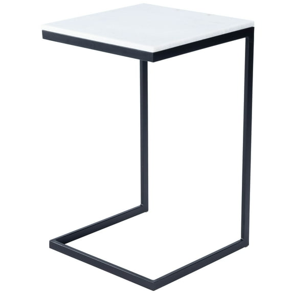 Butler Specialty Company End Table Coffee Accent Table Square in Marble - Black