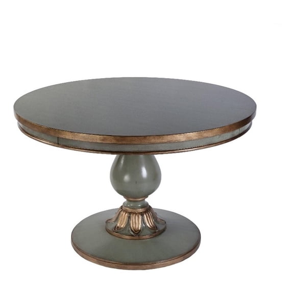 Butler Specialty Company Evie 48"W Round Wood Single Pedestal Dining Table-Green