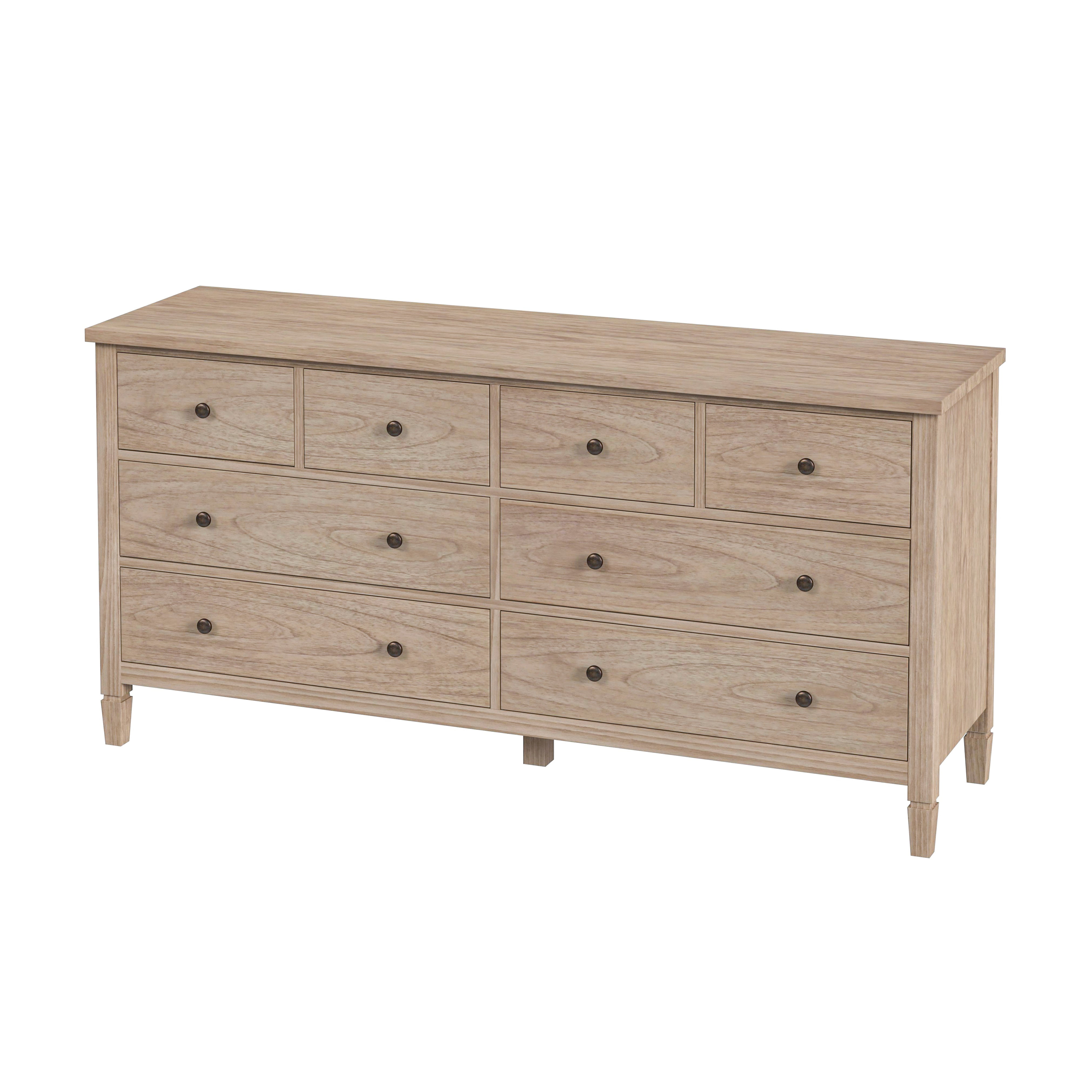 Flagstaff Natural Wood 8-Drawer Double Dresser