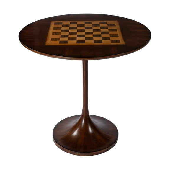 Butler Specialty Company Francis 30" Round Wood Game Table - Medium Brown