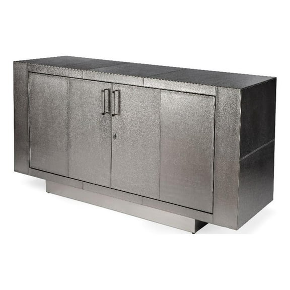 Butler Specialty Company Francois Silver Leather 70.5" Buffet Sideboard - Silver