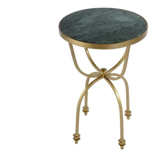 Butler Specialty Company Hager 16 in. W Round Marble Side Table - Green Marble