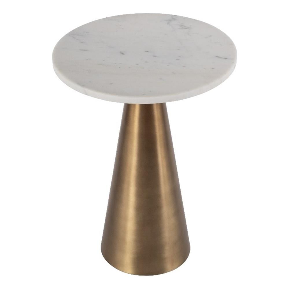 Butler Specialty Company Hallie Round Marble and Metal Side Table ...