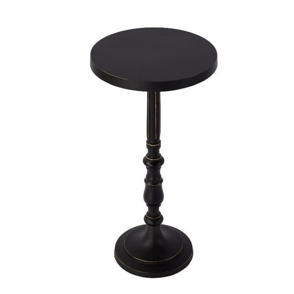 Butler Specialty Company Heidi 12 in. W Rnd All Metal Pedestal End Table-Bronze