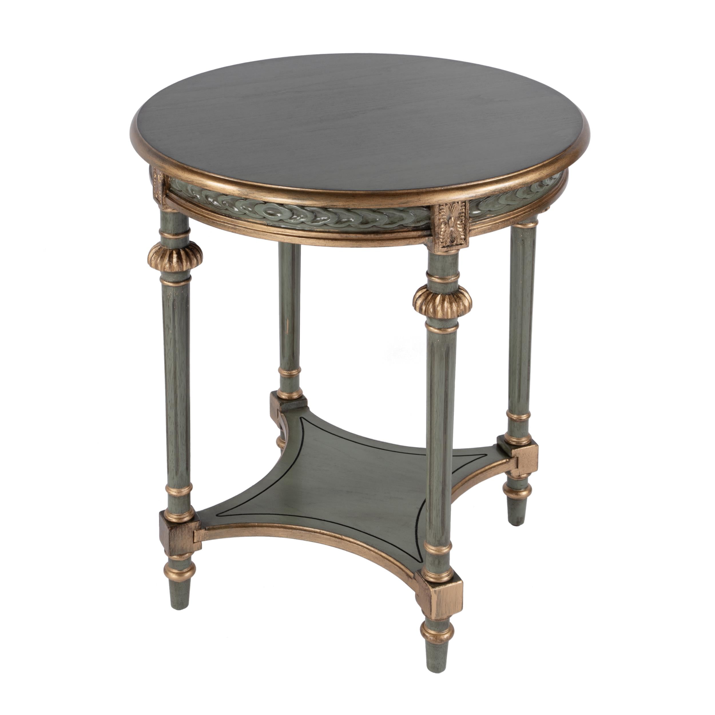 Butler Specialty Company Hellinger 24"W Round Wood End Table in Pastel Green