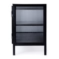 thumbnail image 1 of Hoxton Ribbed Glass 2- Door TV Stand in Black  5703025, 1 of 3
