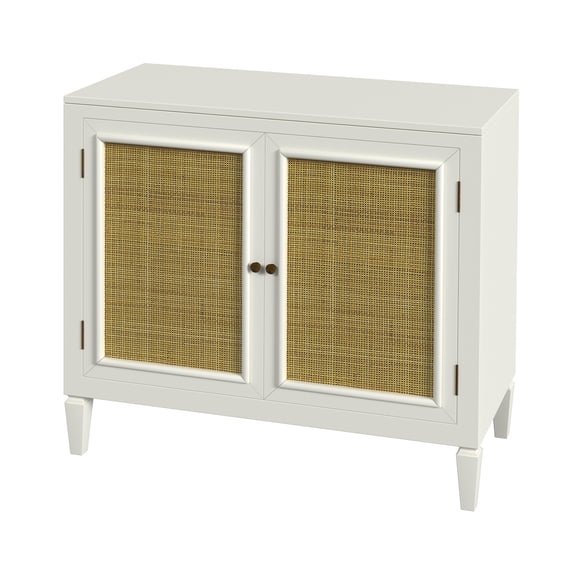 Butler Specialty Company Hyannis Rattan Console Accent Cabinet - White