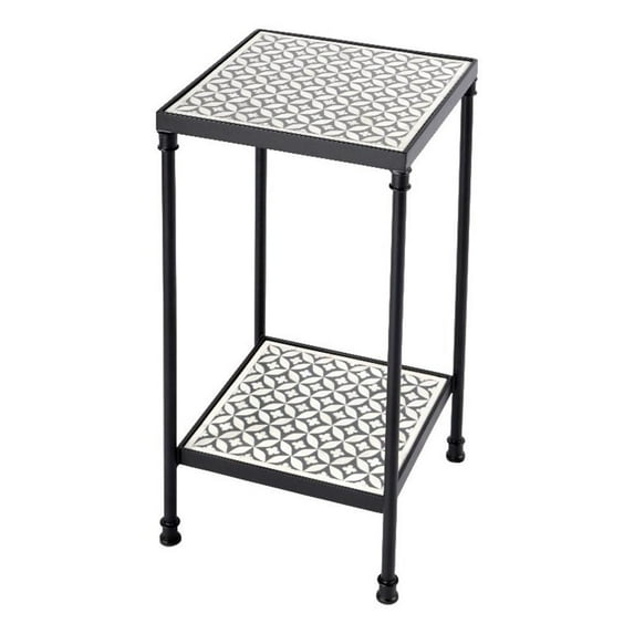 Butler Specialty Company Lana Resin and Bone Inlay Side Table - Gray Bone Inlay