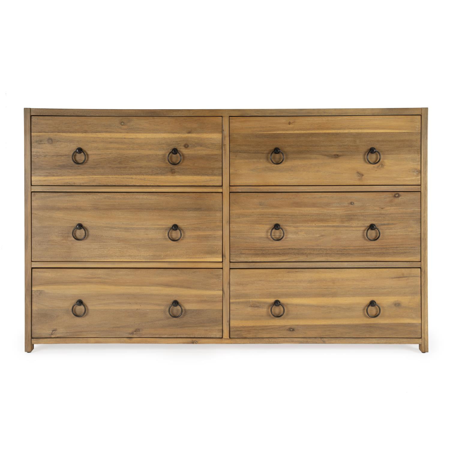 Butler Lark Natural Wood 6 Drawer Chest
