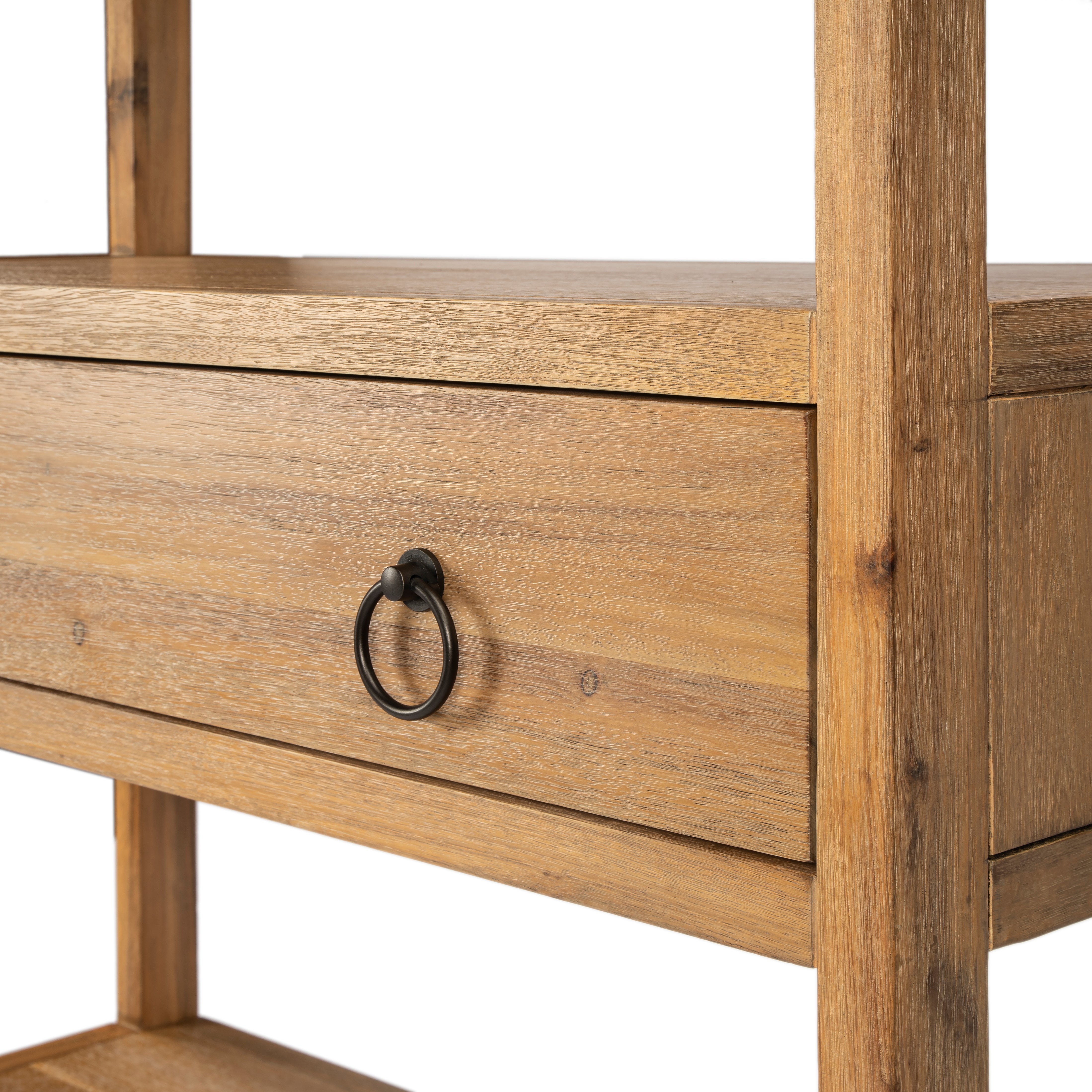 Adjustable Lark 70'' Black Wood Bookcase with Metallic Accents