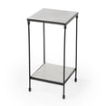 thumbnail image 1 of Butler Specialty Company Larkin Outdoor Marble & Iron Side Table In Black, 1 of 7