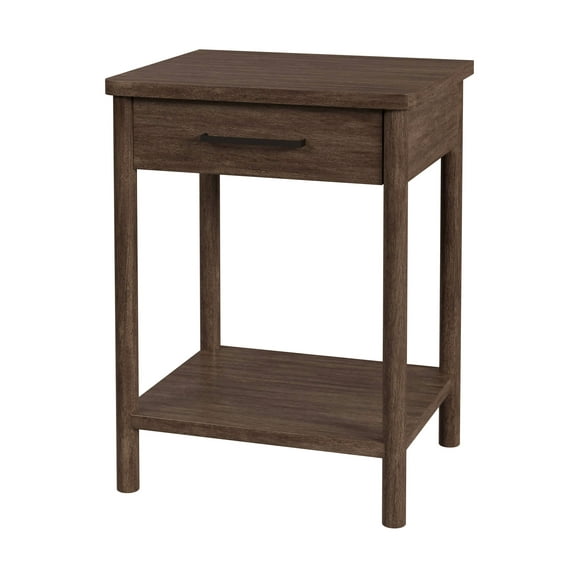 Butler Specialty Company Lennon 1 Drawer Rounded Leg Wood Nightstand -Soft Brown