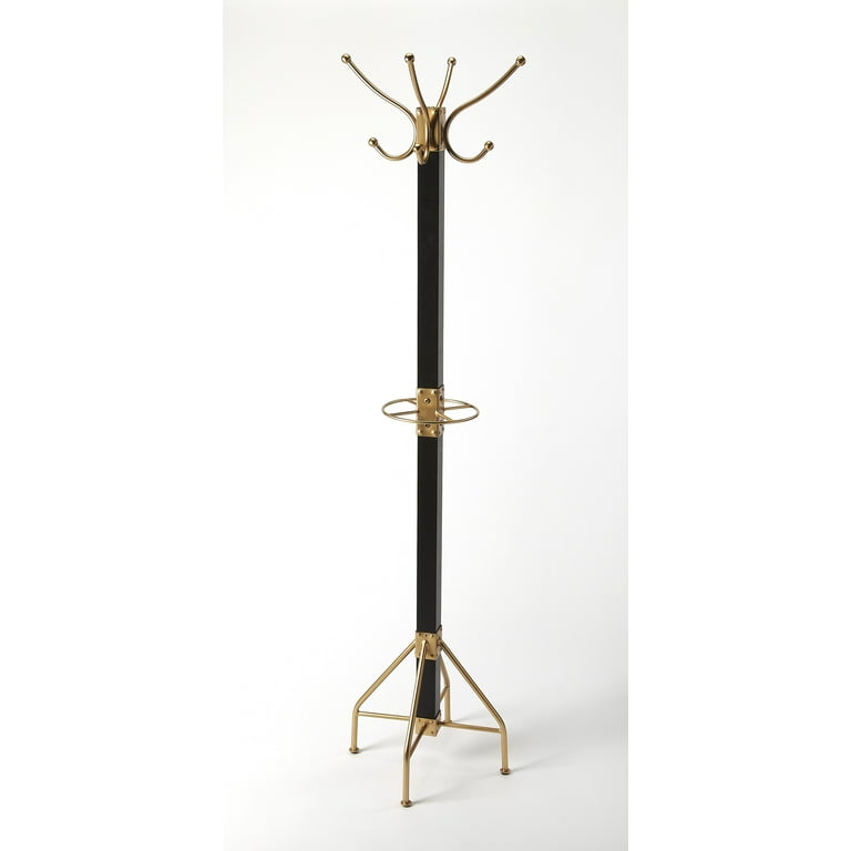 Butler Logan Square Black Gold Coat Rack/Tree