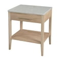 thumbnail image 1 of Mayfair 1 Drawer Wood and Marble Nightstand in Light Brown  5751455, 1 of 7