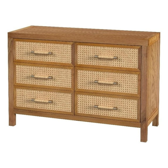 Butler Specialty Company Mesa Cane And Solid Wood 6-Drawer Dresser - Natural