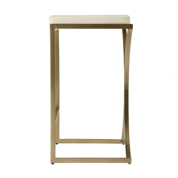 Butler Specialty Company Natalya 31" Upholstered Bar Stool - Ivory / Gold