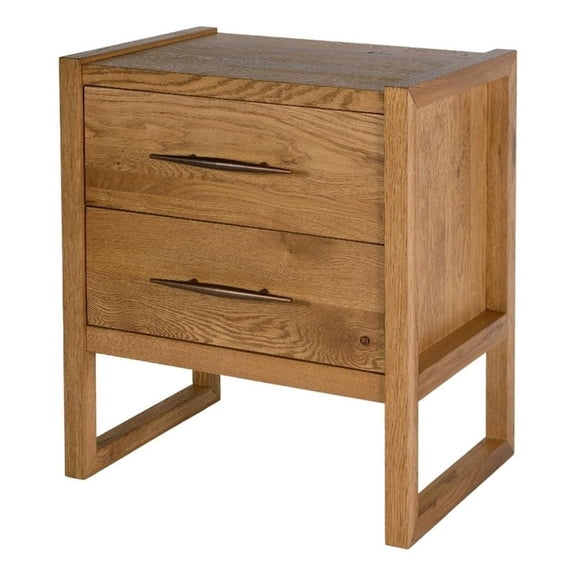 Butler Specialty Company Oakley 25"W Wood 2 Drawer Nightstand-Light Brown