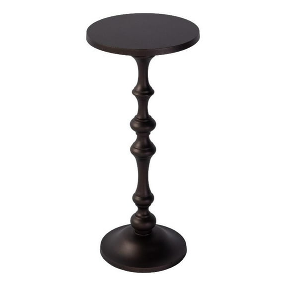 Butler Specialty Company Passeo 10 in. W Round Metal Pedestal End Table-Bronze