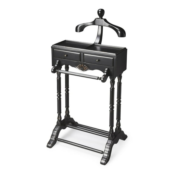 Butler Specialty Company Petrov Wood Valet Stand - Black Licorice