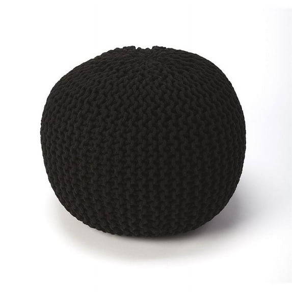 Butler Specialty Company Pincushion Woven Pouffe in Black