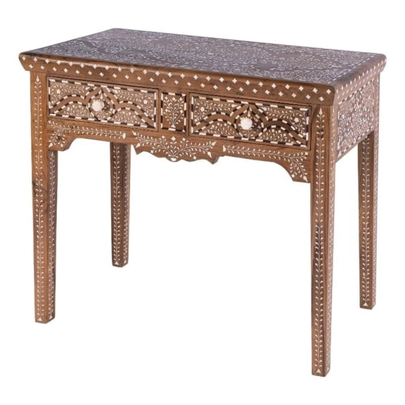 Butler Specialty Company Rashmi 36"W Bone 2 Drawer Console Table - Brown