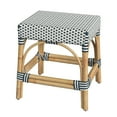 thumbnail image 1 of Butler Specialty Company Robias Rattan 18" Dining Stool - White / Navy, 1 of 5