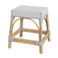 thumbnail image 1 of Butler Specialty Company Robias Rattan Rectangular 18" Dining Stool - Gray/White, 1 of 6