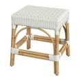 thumbnail image 1 of Butler Specialty Company Robias Rattan Rectangular 18" Dining Stool - White, 1 of 6