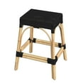 thumbnail image 1 of Butler Specialty Company Robias Rectangular Rattan 24.5" Counter Stool - Black, 1 of 6