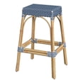 thumbnail image 1 of Butler Specialty Company Robias Rectangular Rattan 30" Bar Stool - Blue & White, 1 of 6