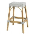 thumbnail image 1 of Butler Specialty Company Robias Rectangular Rattan 30" Bar Stool - Gray & White, 1 of 6