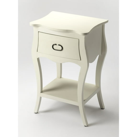 White - White - Rectangular - Mango wood solids, MDF - BUTLER ROCHELLE OFF WHITE NIGHTSTAND