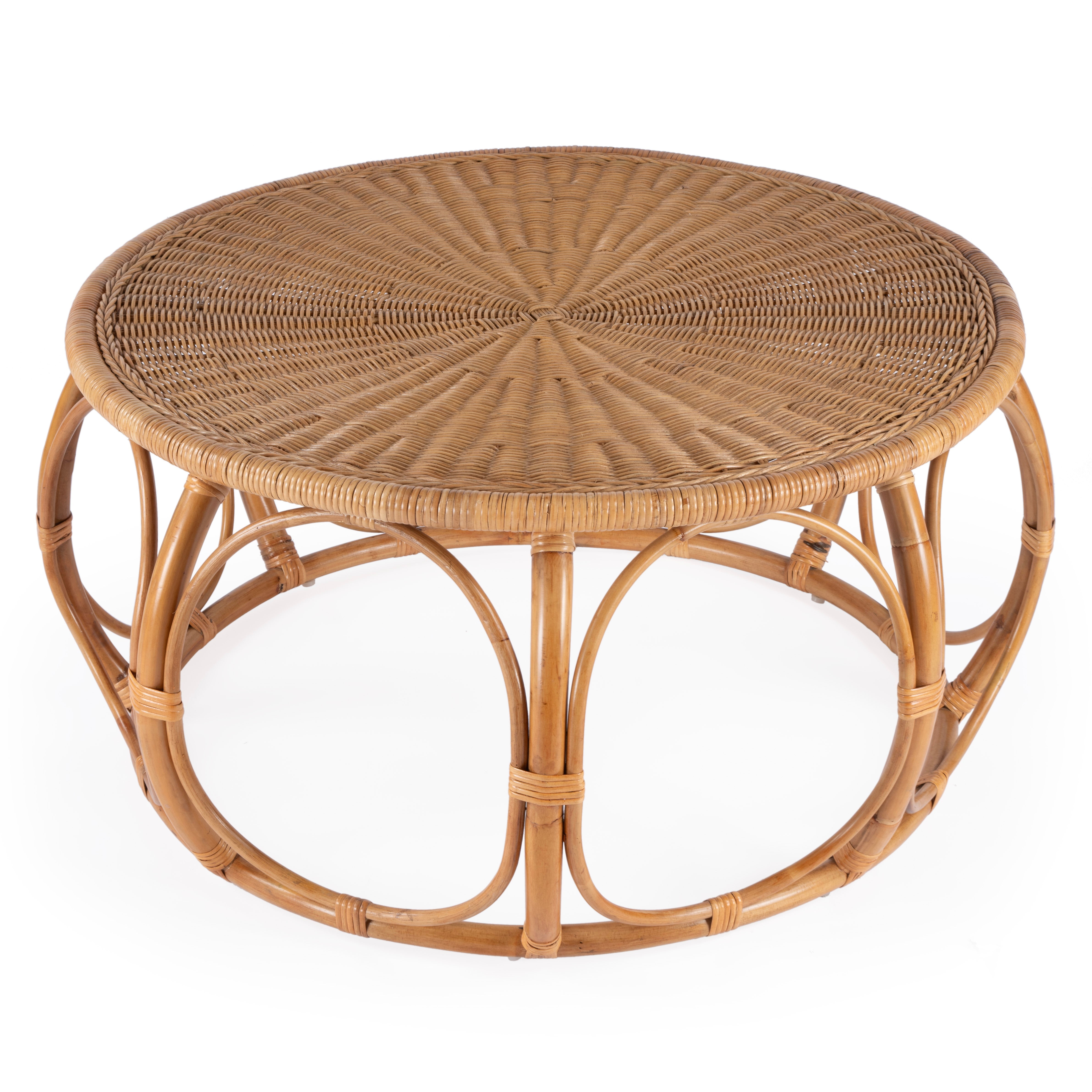 Butler Specialty Company Savannah Woven Rattan Round Coffee Table - Natural