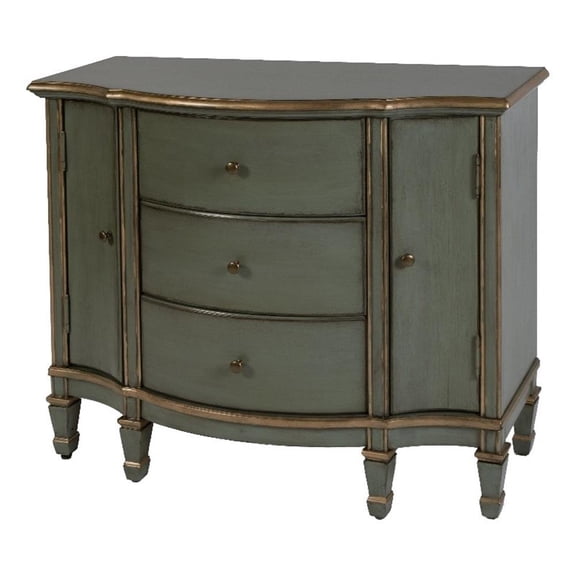 Butler Specialty Company Sheffield 40"W Demilune Wood 3 Drawer Accent Cabinet - Pastel Green