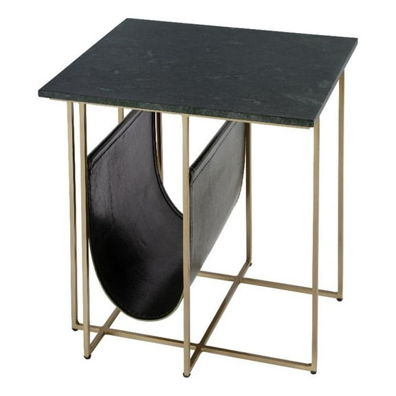 Butler Specialty Company Stephanik 20.25" W Marble Top Magazine Side Table-Green