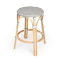 thumbnail image 1 of Butler Specialty Company Tobias Rattan Round 24" Counter Stool - Gray And White, 1 of 5