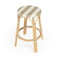 thumbnail image 1 of Tobias Rattan Round 24" Counter Stool in Tan and White Stripe  9371984, 1 of 7
