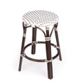 thumbnail image 1 of Butler Tobias Brown & White Rattan Counter Stool, 1 of 5