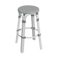 thumbnail image 1 of Butler Specialty Company Tobias Round Rattan 30" Bar Stool - White And Black Dot, 1 of 7