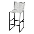 thumbnail image 1 of Butler Specialty Company Urban Woven Leather Rectangular  28" Barstool - White, 1 of 6