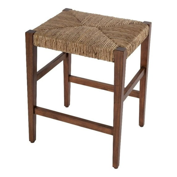 Butler Specialty Company Valencia 24.5"H Woven Backless Counter Stool - Brown