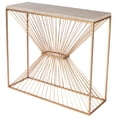 thumbnail image 1 of Butler Specialty Cosmo Fossil Stone And Metal Console Table In Gold, 1 of 9