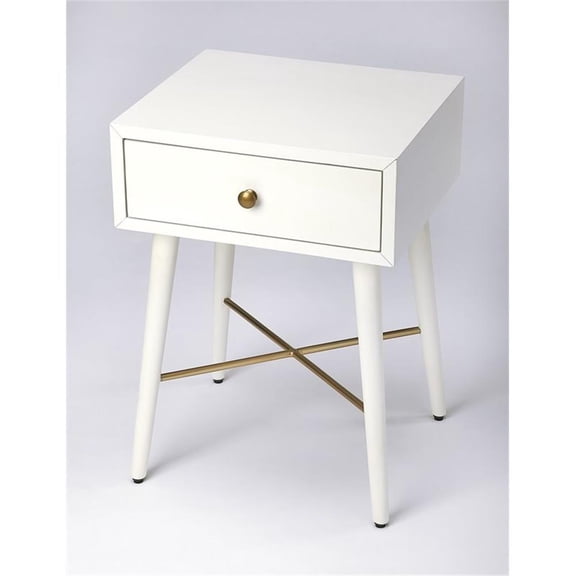 Butler Specialty Delridge End Table In White And Gold