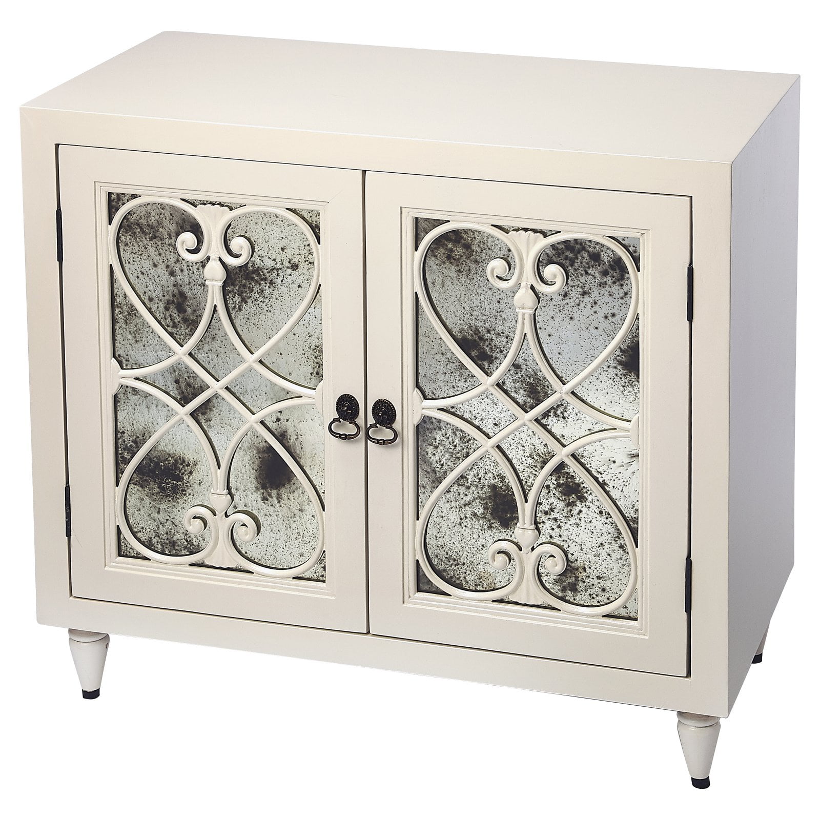 Finney White 137" Mindi Wood Mirrored Accent Chest
