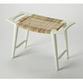 thumbnail image 1 of Butler Specialty Foot Stool In White And Natural, 1 of 4