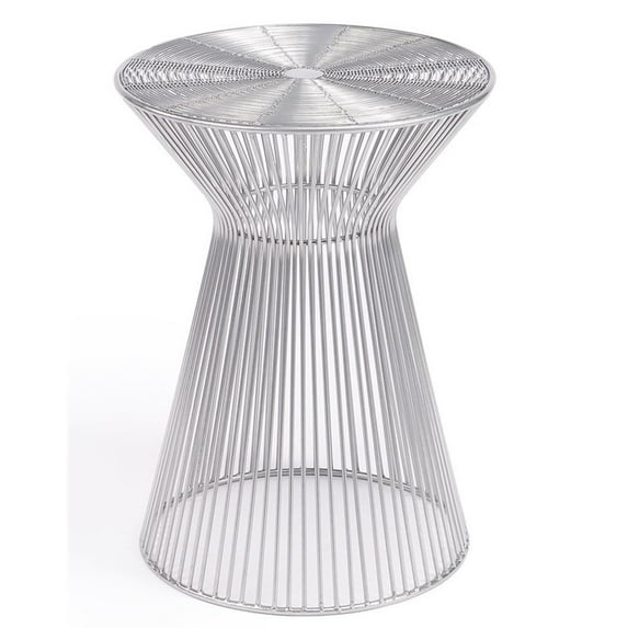 Butler Specialty Greeley Silver Metal End Table