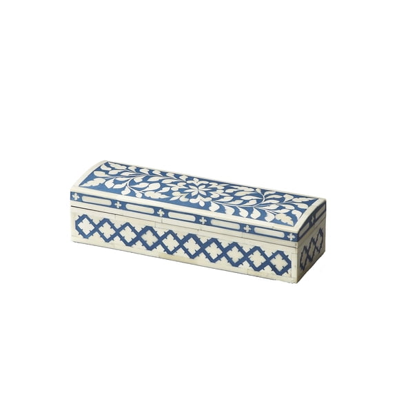 Butler Specialty Hors Doeuvres Amanda Storage Box In Blue Bone Inlay