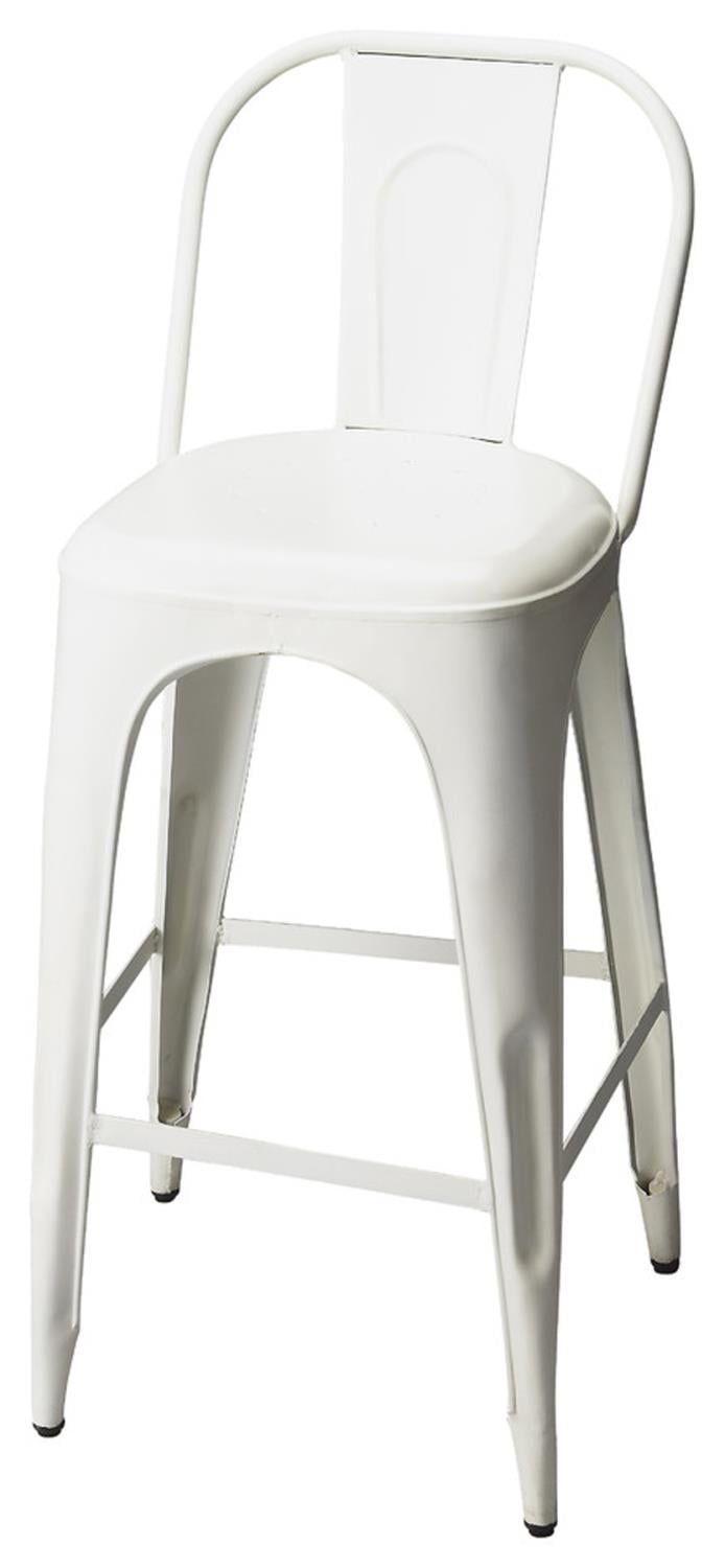 Butler Specialty Industrial Chic 26" Barstool in White